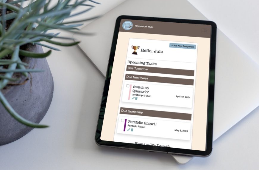 Homework Hub Mockup
